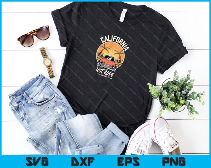 Californië Hot Rods SVG PNG snijden afdrukbare bestanden