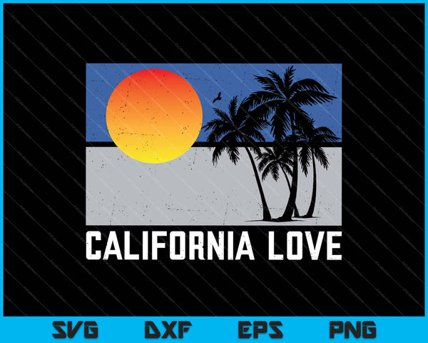 Californië liefde SVG PNG snijden afdrukbare bestanden