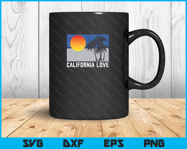 Californië liefde SVG PNG snijden afdrukbare bestanden