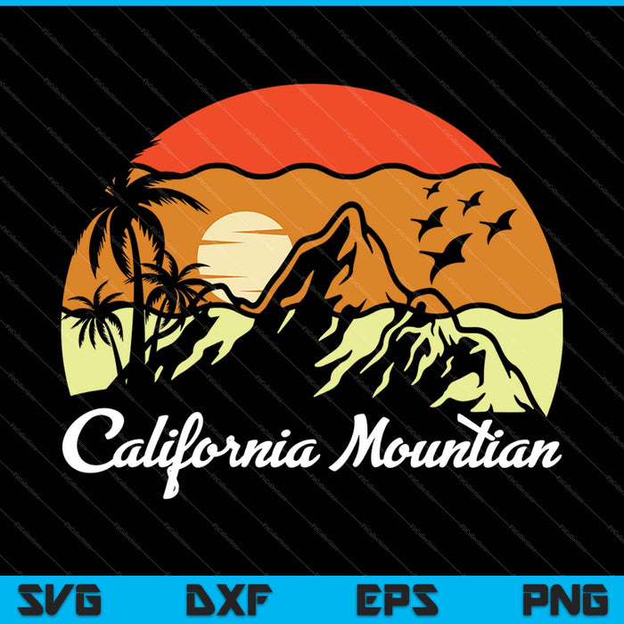 Montaña de California SVG PNG cortando archivos imprimibles