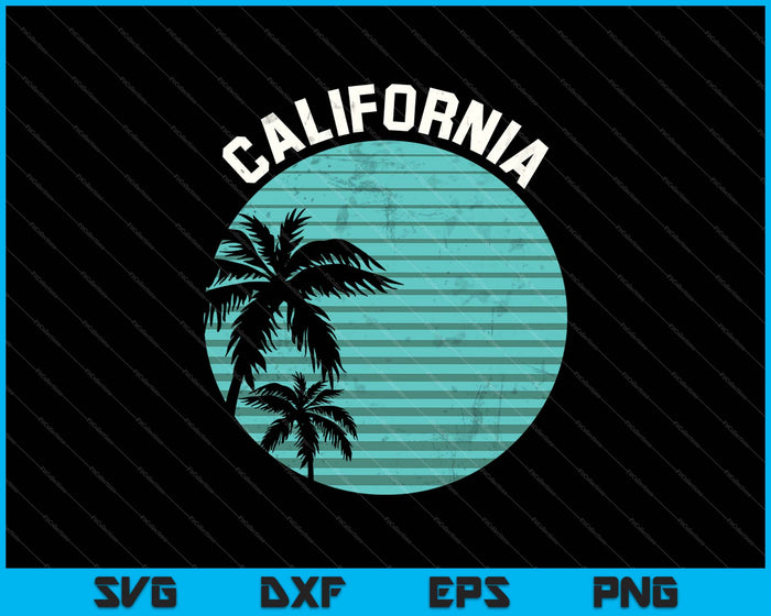 República de California Palma Turquesa SVG PNG Cortando Archivos Imprimibles