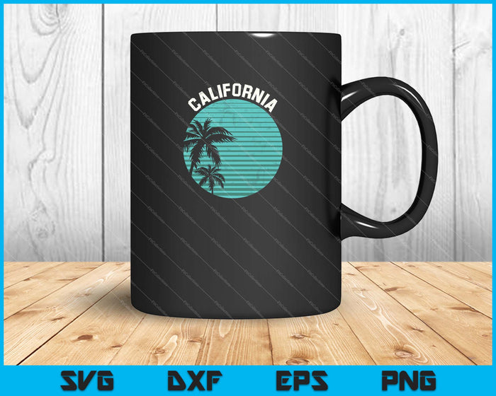 California Republic Turquoise Palm SVG PNG Cutting Printable Files