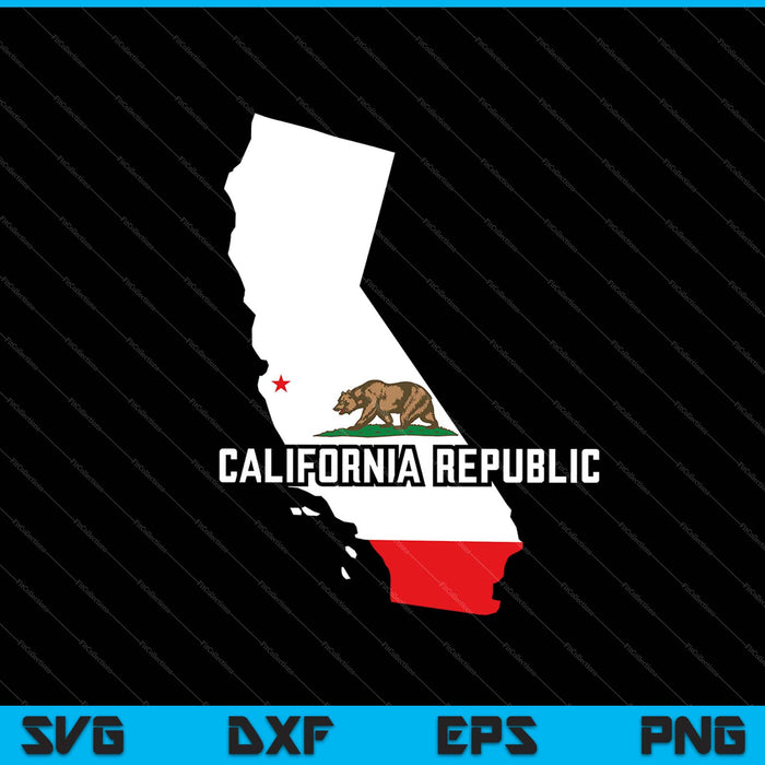 California Republic state flag SVG PNG Cutting Printable Files