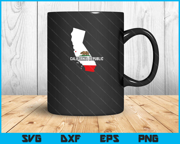 California Republic state flag SVG PNG Cutting Printable Files