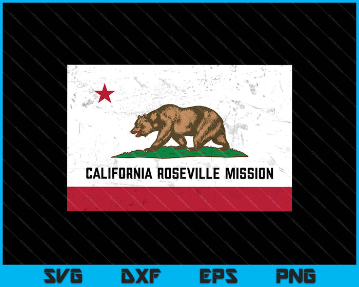 California Roseville Mission SVG PNG Cutting Printable Files