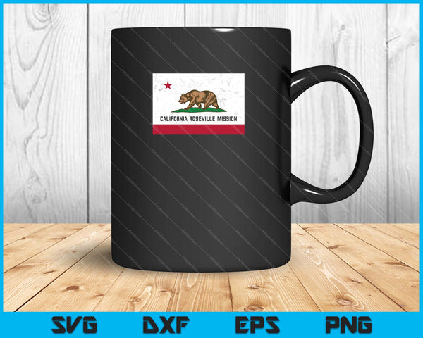 California Roseville Mission SVG PNG Cutting Printable Files