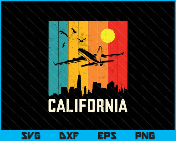 California Skyline SVG PNG cortando archivos imprimibles