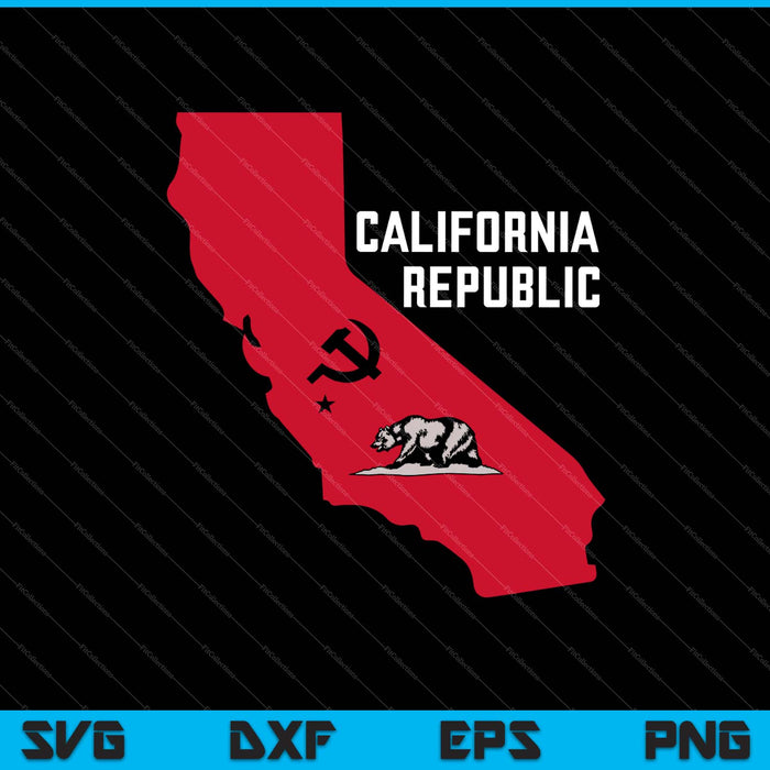 California Socialist And Communist SVG PNG Cutting Printable Files