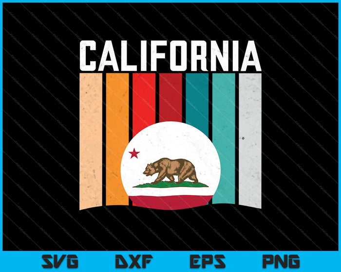 Camisa del estado de California SVG PNG cortando archivos imprimibles