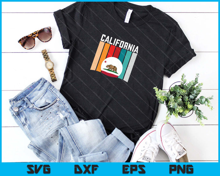 Camisa del estado de California SVG PNG cortando archivos imprimibles