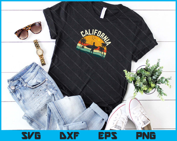 California Summer And Surfing SVG PNG Cutting Printable Files