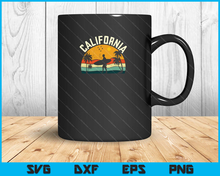 California Summer And Surfing SVG PNG Cutting Printable Files