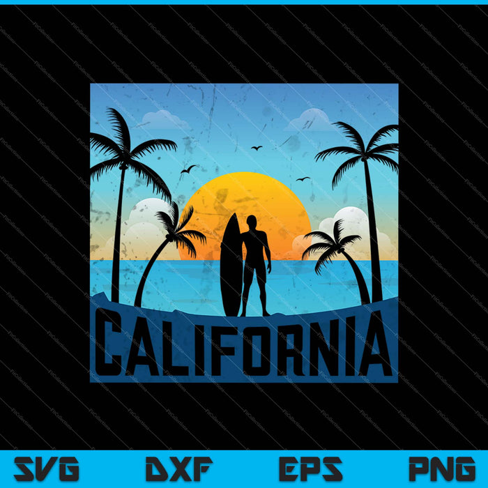 California Summer Surf SVG PNG Cutting Printable Files