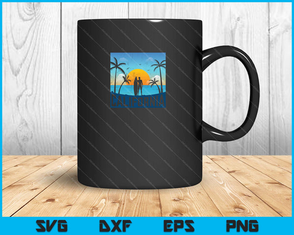 California Summer Surf SVG PNG Cortar archivos imprimibles