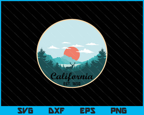 California Wild Life SVG PNG cortando archivos imprimibles