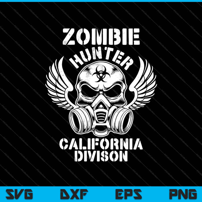 California Zombie Hunter SVG PNG cortando archivos imprimibles