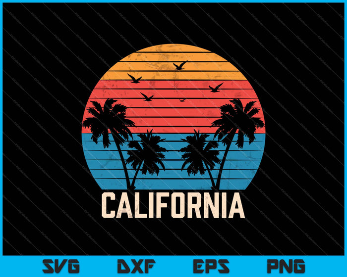 California beach SVG PNG Cutting Printable Files