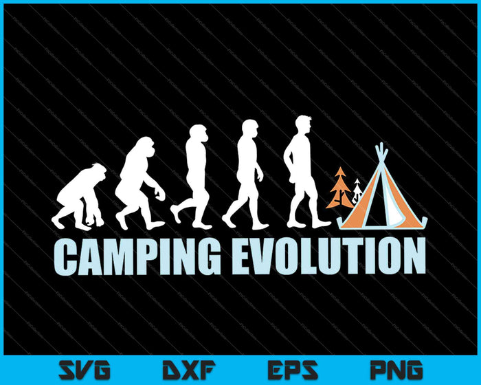 Camping Evolution SVG PNG Cutting Printable Files