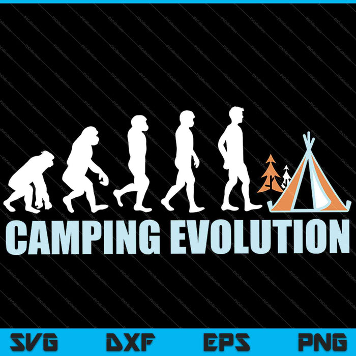 Camping Evolution SVG PNG snijden afdrukbare bestanden