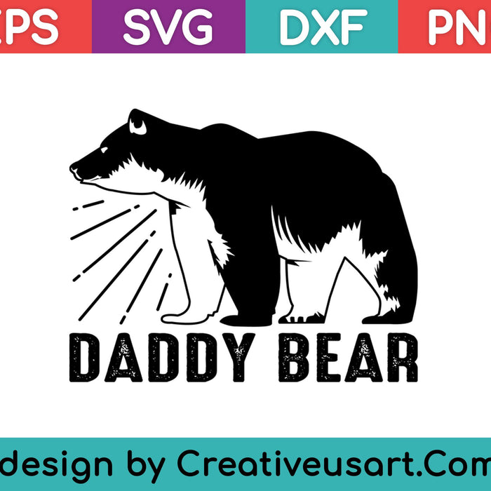 Camisas de camping para hombres Funny Daddy Bear Camiseta Día del Padre SVG PNG Cortar archivos imprimibles