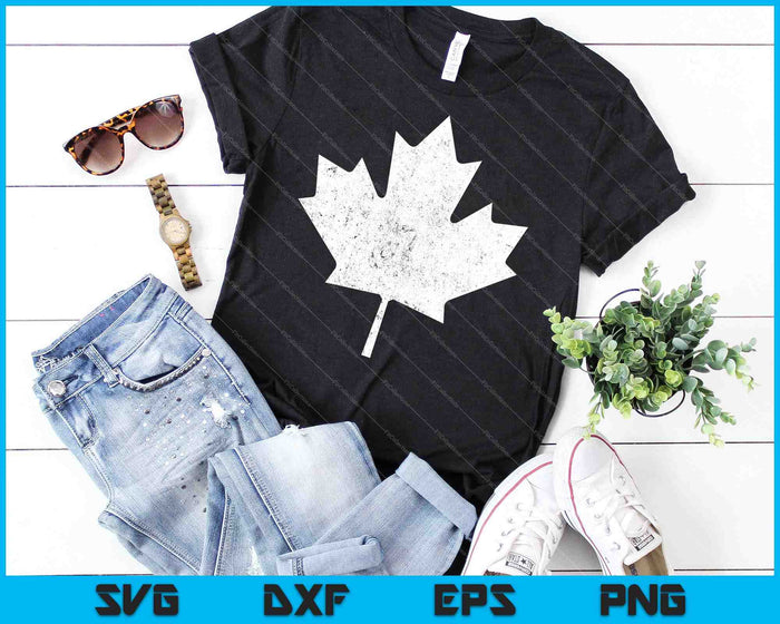 Canada Maple Leaf Vintage SVG PNG snijden afdrukbare bestanden