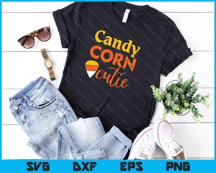 Candy Corn Cutie divertido Halloween SVG PNG cortando archivos imprimibles