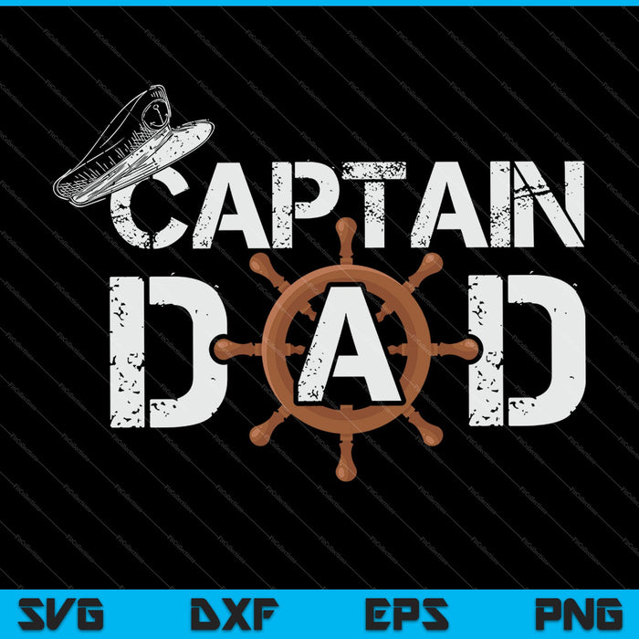 Captain Dad SVG PNG Cutting Printable Files