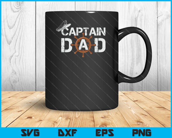 Captain Dad SVG PNG Cutting Printable Files