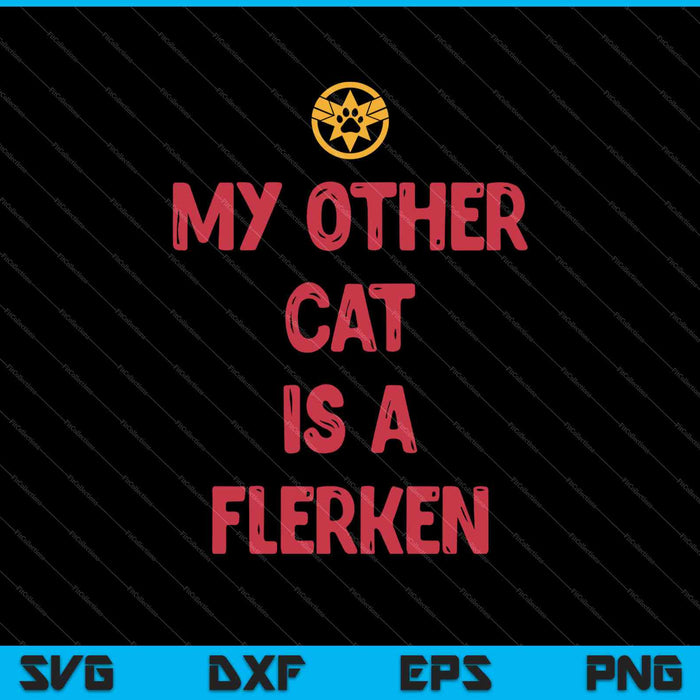 Captain Marvel mijn andere kat is een Flerken Bold Logo SVG PNG snijden afdrukbare bestanden