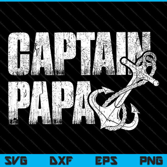 Captain Papa Pontoon SVG PNG Cutting Printable Files