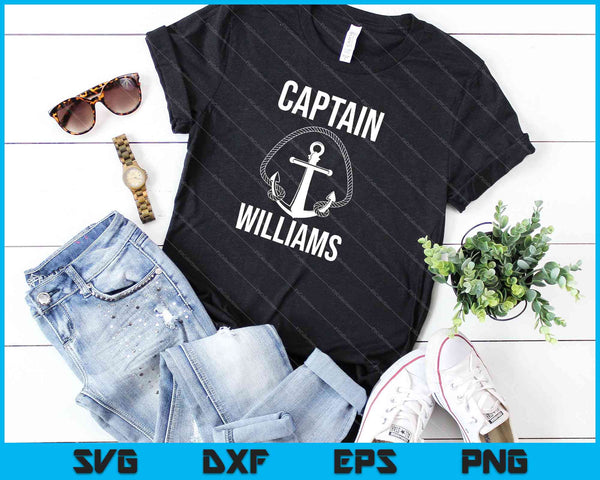 Captain Williams SVG PNG Cutting Printable Files - on a t-shirt