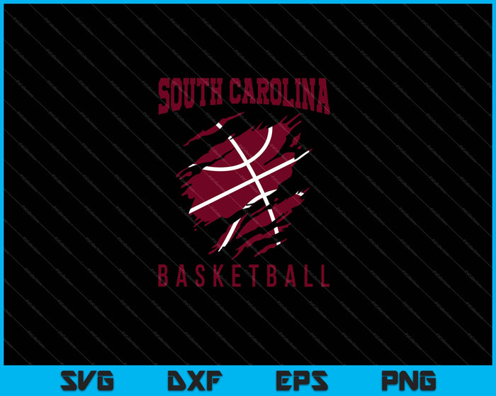 South Carolina basketbal SVG PNG snijden afdrukbare bestanden