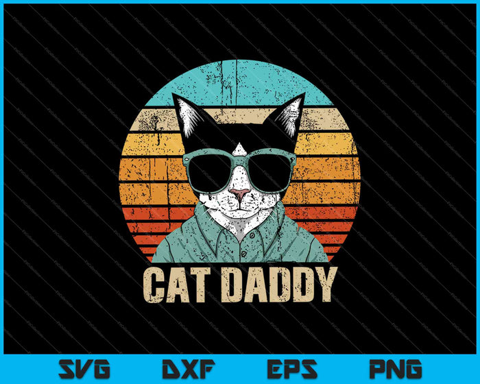 Cat Daddy SVG PNG cortando archivos imprimibles