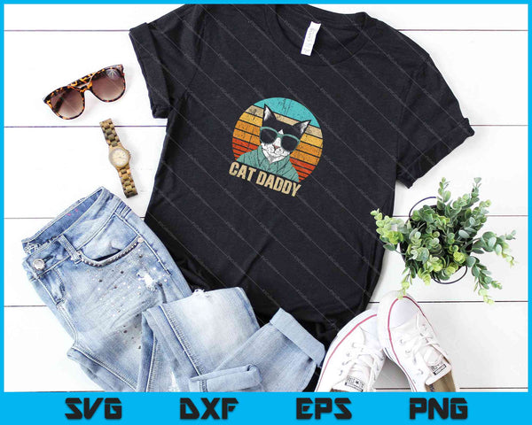 Cat Daddy SVG PNG Cutting Printable Files - on a t-shirt