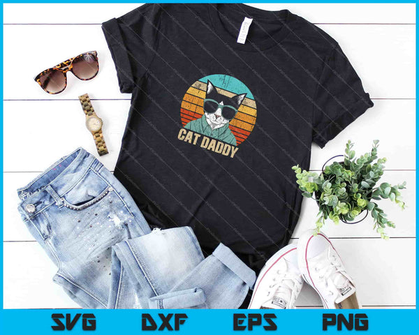 Cat Daddy funny Svg Cutting Printable Files - on a t-shirt