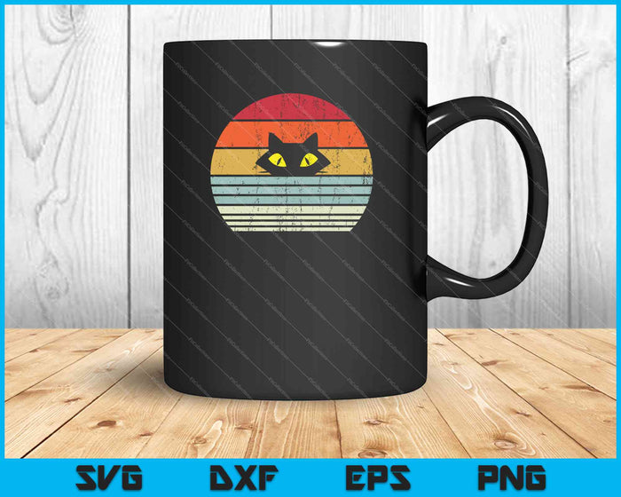 Camisa de gato vintage SVG PNG cortando archivos imprimibles