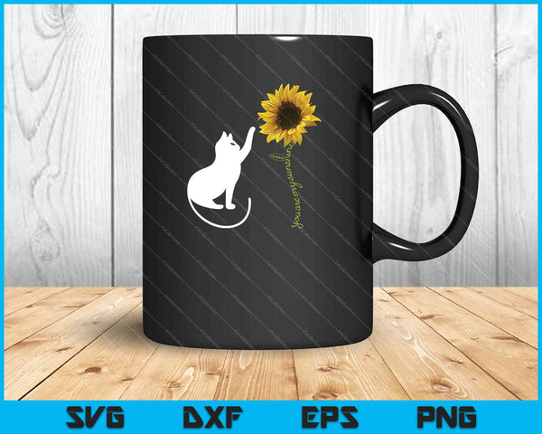 Cat You Are My Sunshine Cats Gifts SVG PNG Cutting Printable Files