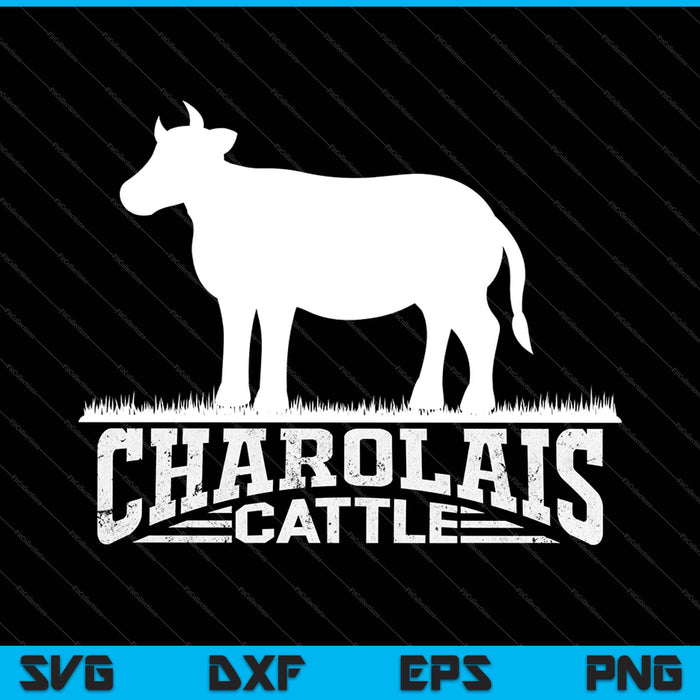 Charolais Cattle SVG PNG Cutting Printable Files