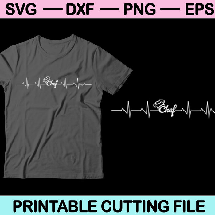 Chef Heartbeat SVG PNG Archivos de corte digital