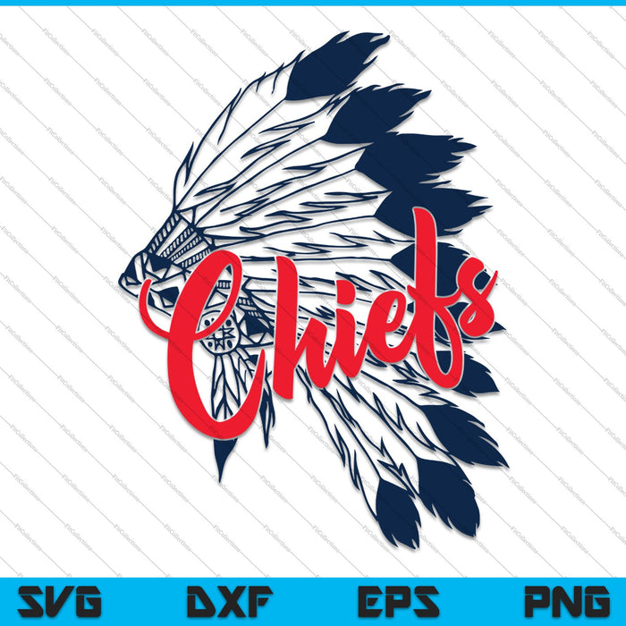 Chiefs Football Distressed SVG PNG Cutting Printable Files