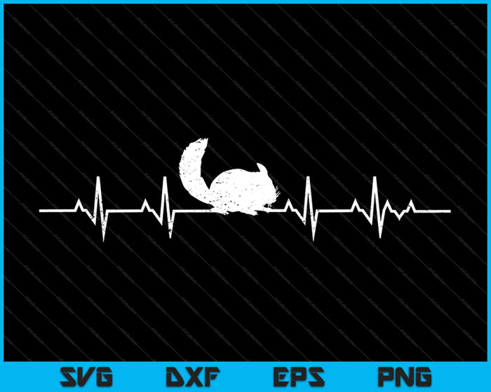 Chinchilla Heartbeat shirt SVG PNG snijden afdrukbare bestanden
