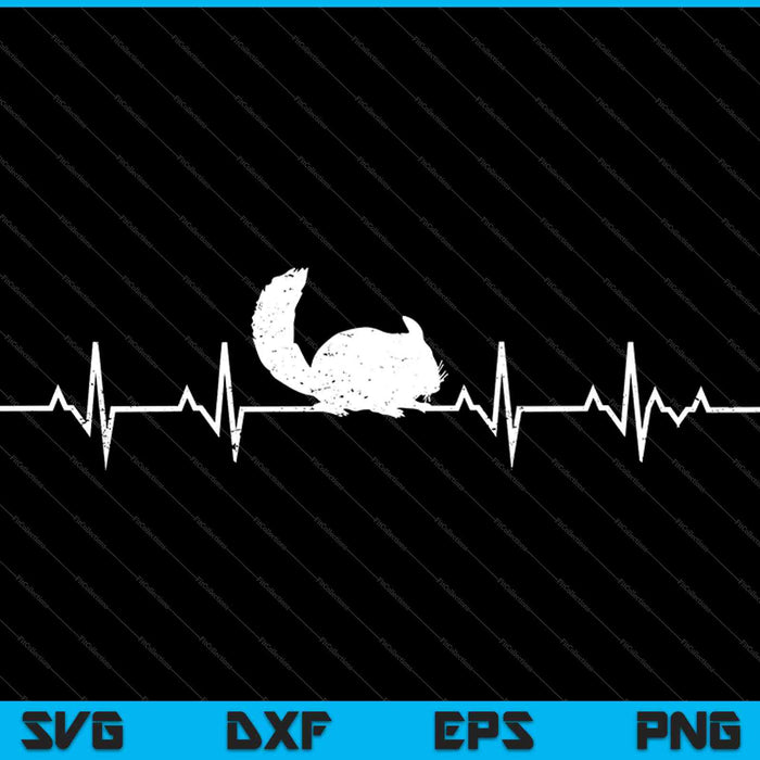 Chinchilla Heartbeat shirt SVG PNG snijden afdrukbare bestanden