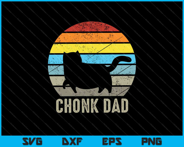 Chonk Cat Dad Scale Meme Divertido Estilo Retro Daddy Cats Memes SVG PNG Cortando Archivos Imprimibles