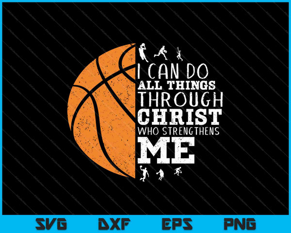 Camisas de baloncesto cristianas hombres niños niños SVG PNG cortando archivos imprimibles