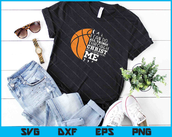 Christelijke basketbalshirts mannen jongens kinderen SVG PNG snijden afdrukbare bestanden - on a t-shirt