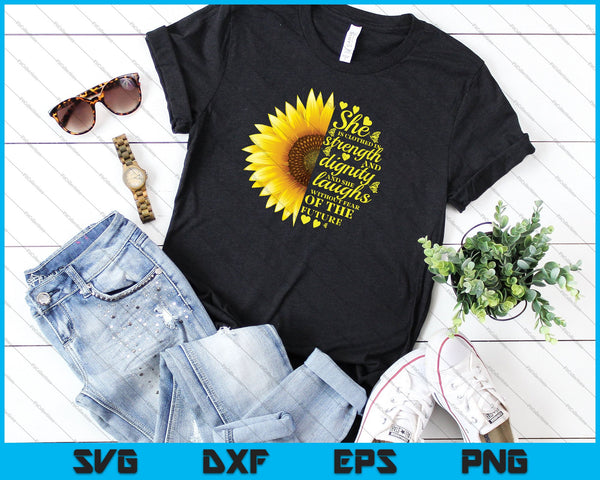 Christian Bible Verse Sunflower Scripture SVG PNG Cutting Printable Files - on a t-shirt