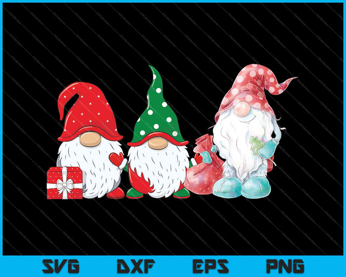 Gnomos de Navidad SVG PNG cortando archivos imprimibles