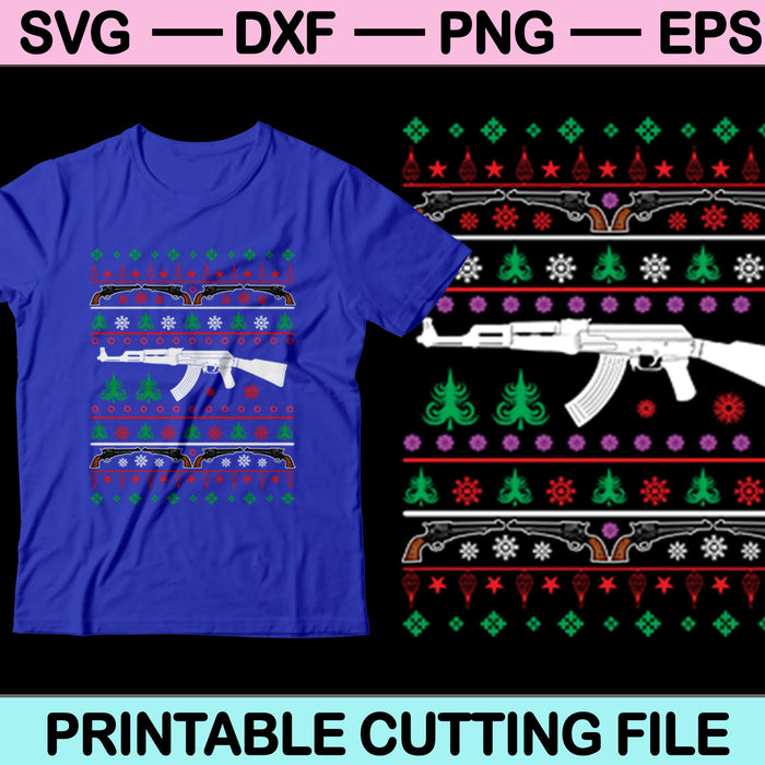Christmas Pistol Christmas SVG PNG Cutting Printable Files