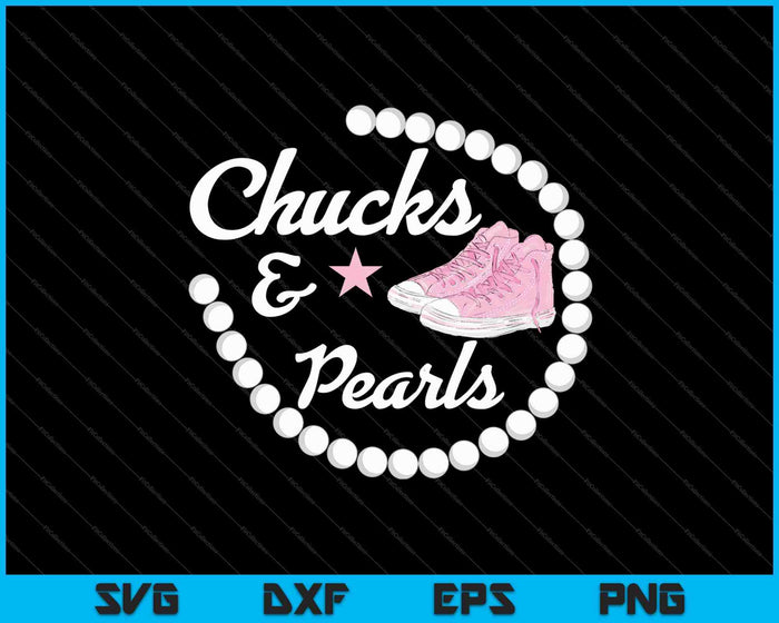 Chucks & Pearls Kamala SVG PNG snijden afdrukbare bestanden
