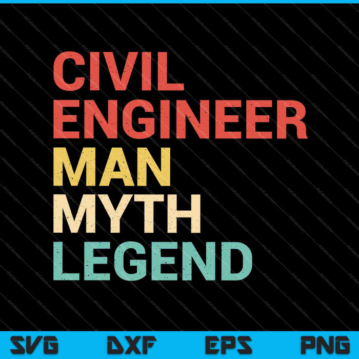 Civil Engineer Man Myth Legend SVG PNG Cutting Printable Files